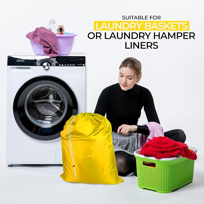 Laundry Bag with Locking Closure Drawstring – Extra Large Heavy Duty 100% Nylon - Image 3