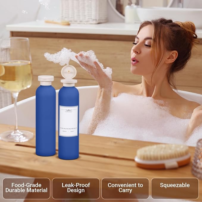 Travel Shampoo Bottle, Empty Plastic Squeeze Bottles 8.8oz - Image 5