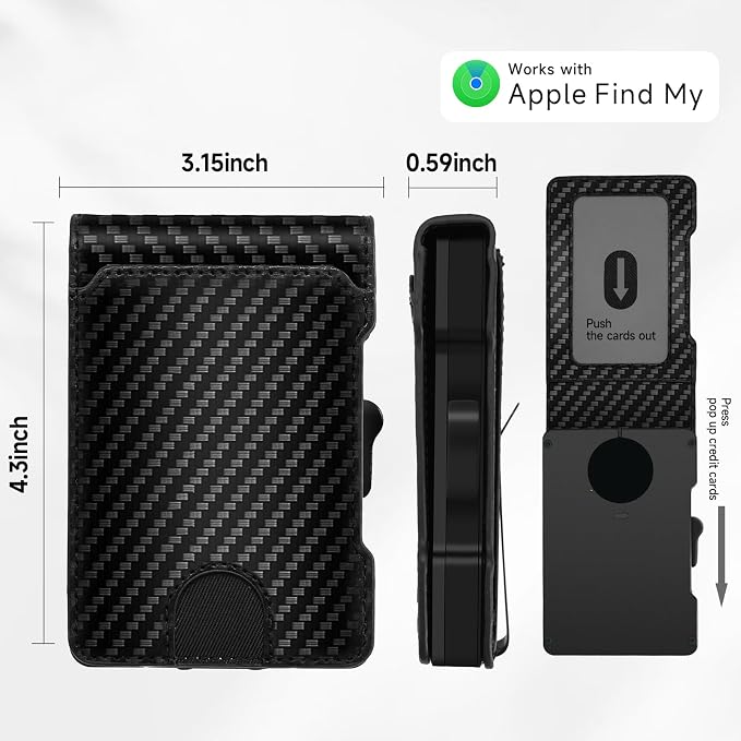 Zeeker Mens Air Wallet, with Smart Tracker, RFID Blocking Credit Card Clip - Image 2