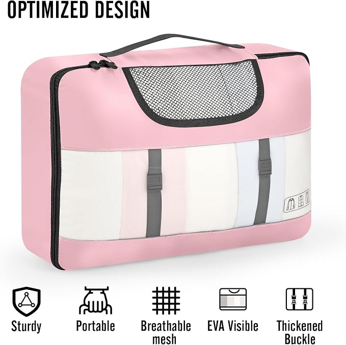 Veken 10 Set Packing Cubes for Travel Essential, Suitcase Organizer Bags in 4 - Image 4