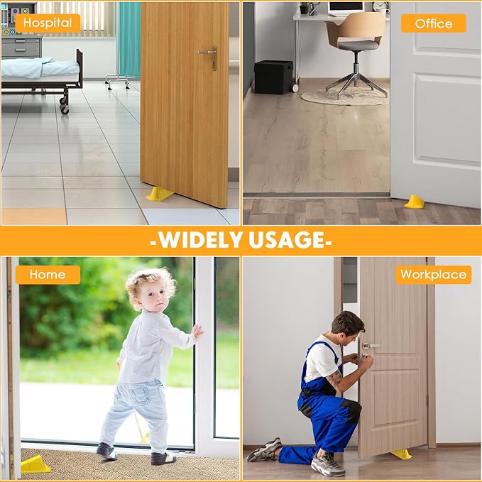 Frienda 8 Pcs Jumbo Door Stoppers Heavy Duty Door Stopper Tall up to 2inch Tall - Image 7