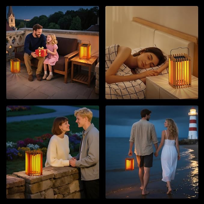 2 Set Solar Lantern Outdoor LED Hanging Solar Lantern - Image 7
