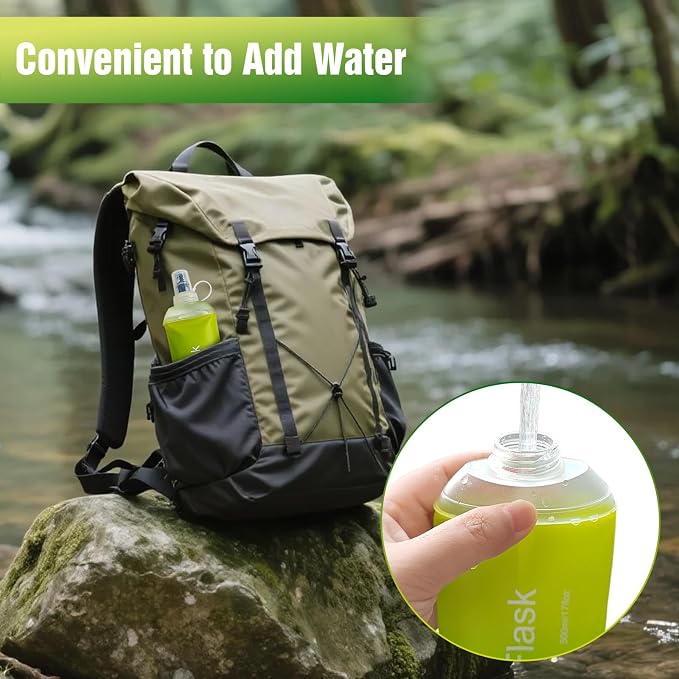 AXEN Soft Flask TPU Foldable Running Hydration Flask, Soft Collapsible Water - Image 4