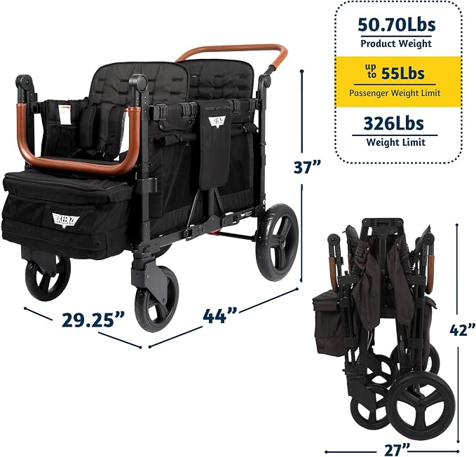 Keenz VYOO Stroller Wagon with Canopy - Image 3