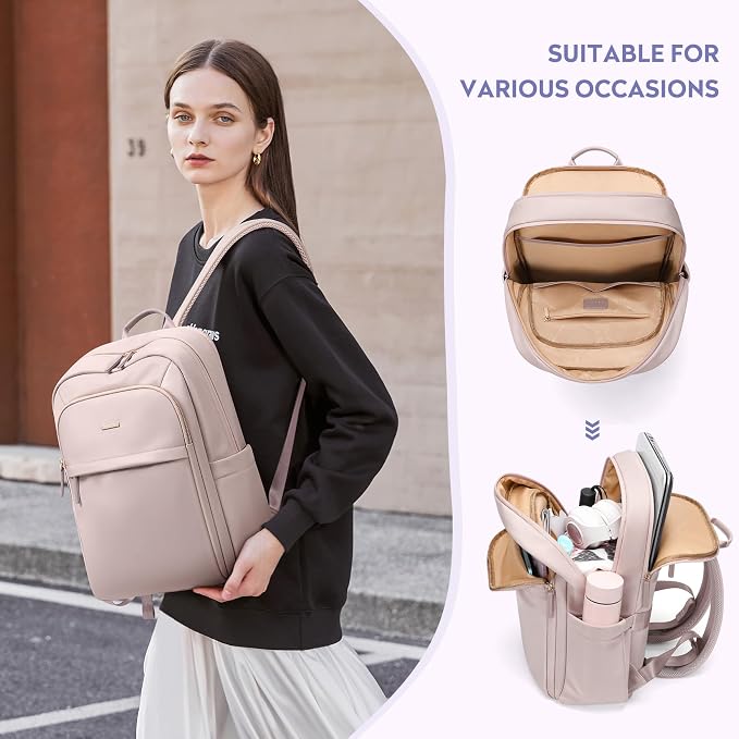 Hiking Travel Backpack for Women Casual Business Weekender Multilayer Laptop Bag - Image 7