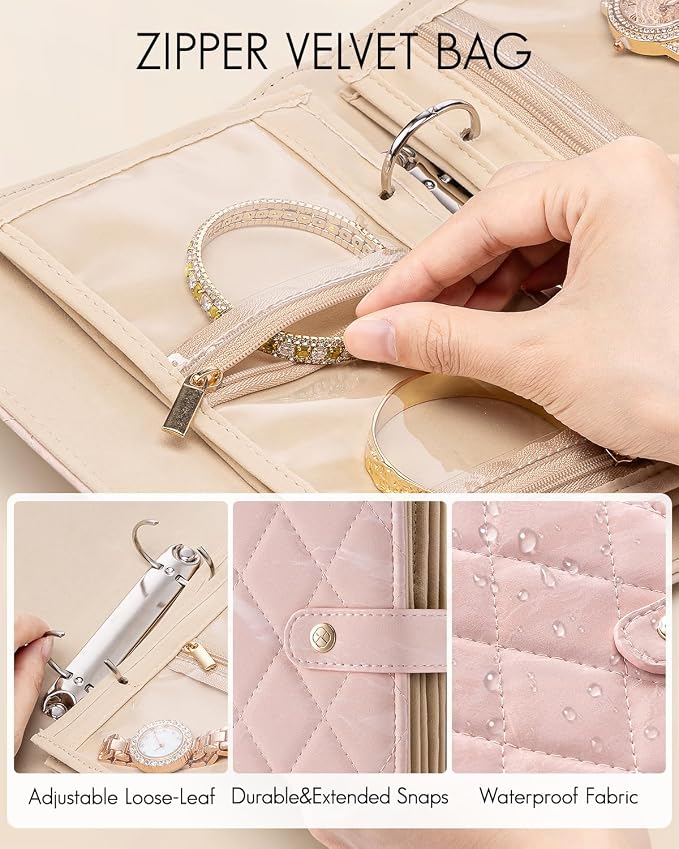 Vlando Jewelry Box for Girls Women, Travel Jewelry Case Organizer, Display - Image 3
