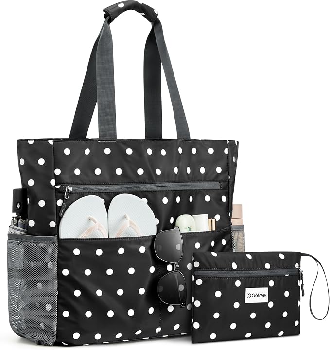 G4Free Beach Bag, Waterproof Sandproof Beach Tote Bag, Large Capacity Foldable by G4Free
