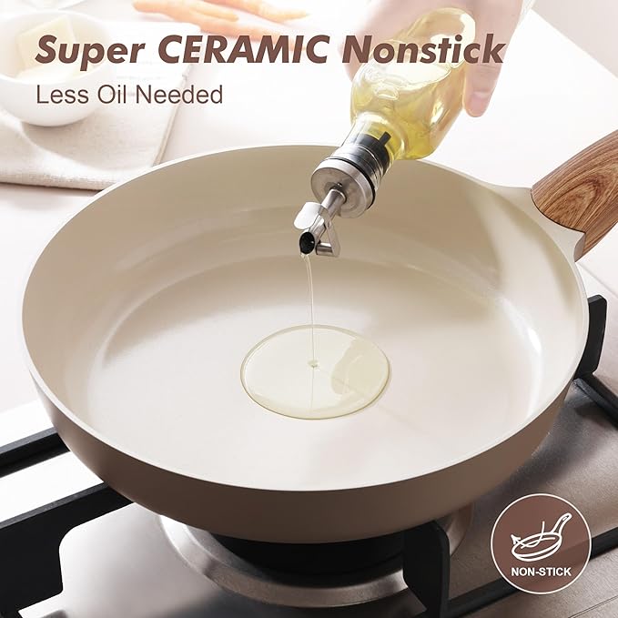 SENSARTE Ceramic Nonstick Frying Pan Skillet 11Inch Non Stick Omelette Pans - Image 5