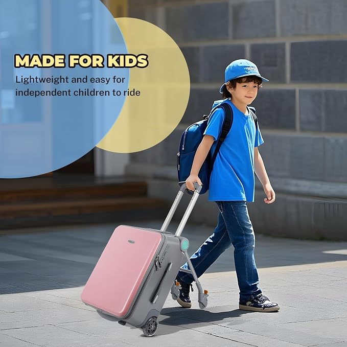 FAHKNS Children's Ride-On Suitcase, Kids Carry on Luggage - Image 5