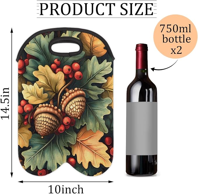 Neoprene Wine Tote, Bottle Carrier Gag Insulating Neoprene Thicker, Insulated - Image 2