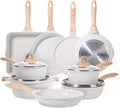 JEETEE 23pcs Pots and Pans Set Non Stick, w/Frying Pans, Sauté & Griddle & by JEETEE