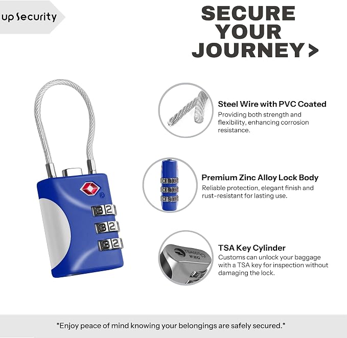 TSA Approved Locks for Luggage, Small Combo Lock - Image 4