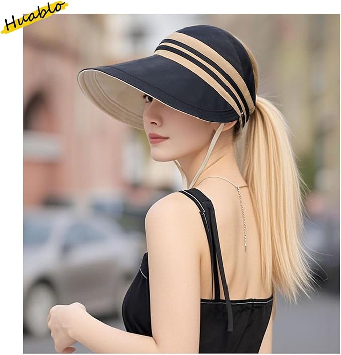Sun Hats for Womens Wide Brim UV Protection Fishing Hats Packable Reversible - Image 2