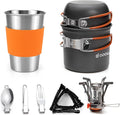 Odoland Camping Cookware Stove Carabiner Canister Stand Tripod and Stainless by Odoland