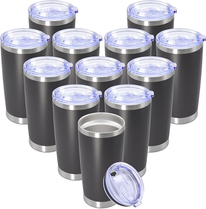 20 oz Tumbler with lid Double Wall Vacuum Insulated Tumblers Stainless Steel by Providethebestproducts
