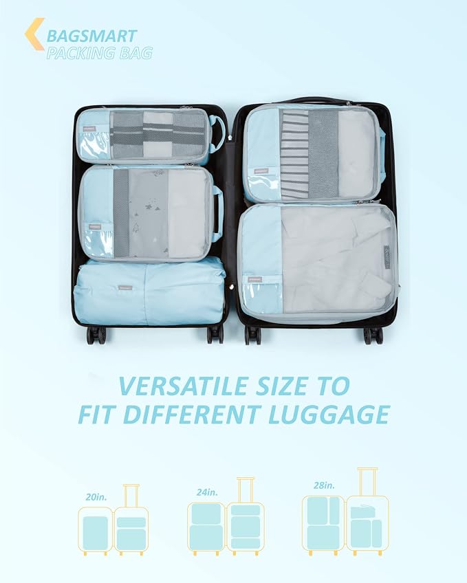 BAGSMART 6 Set Compression Packing Cubes - Image 3