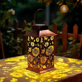 Homemory Sunflower Solar Lanterns Waterproof, Metal Hanging Hollowed-Out Metal by Homemory