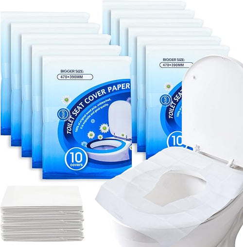 110 Pcs XL disposable flushable toilet seat covers 100% Wood Pulp Cotton by Unknown