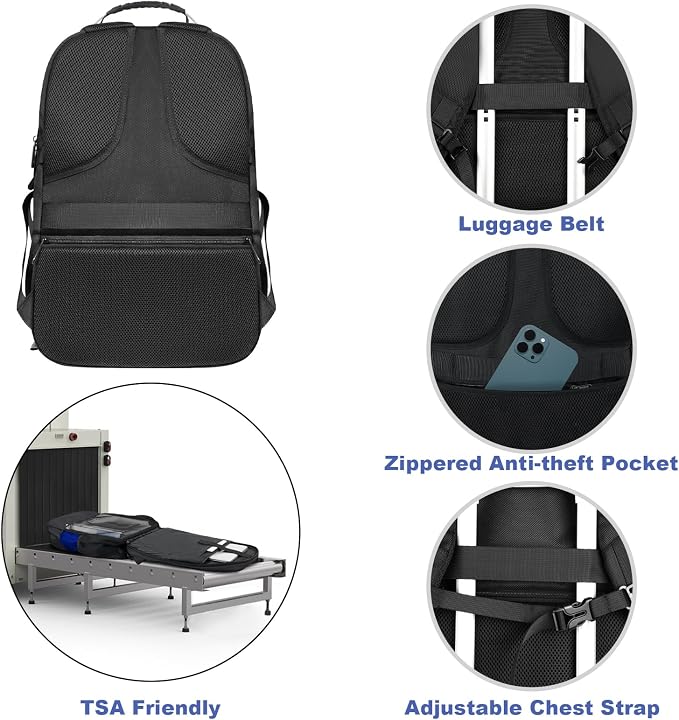 Z-MGKISS Gaming Laptop Travel Backpack Fits 18.4"-19" Laptops, Extra Large TSA - Image 4