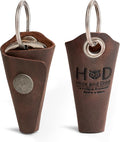 Hide & Drink Full Grain Leather Wrap Keychain, Organizer Snap Closure, Key Ring by HideDrink