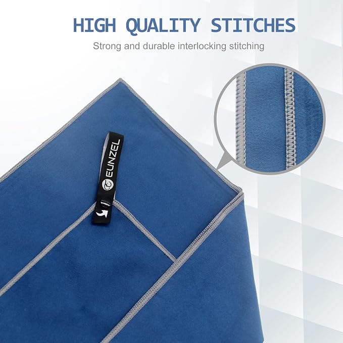 Eunzel Quick Dry Camping Towel, Microfiber Travel Towel 3 Size at 1 Pack - Image 3