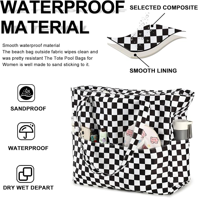 Waterproof Beach Tote Pool Bags - Image 8