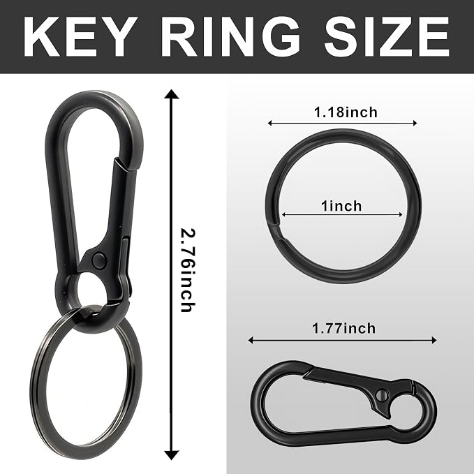Keychain Keyring Set for Men Women Classic Metal Home Car Key Holder Organizer - Image 2