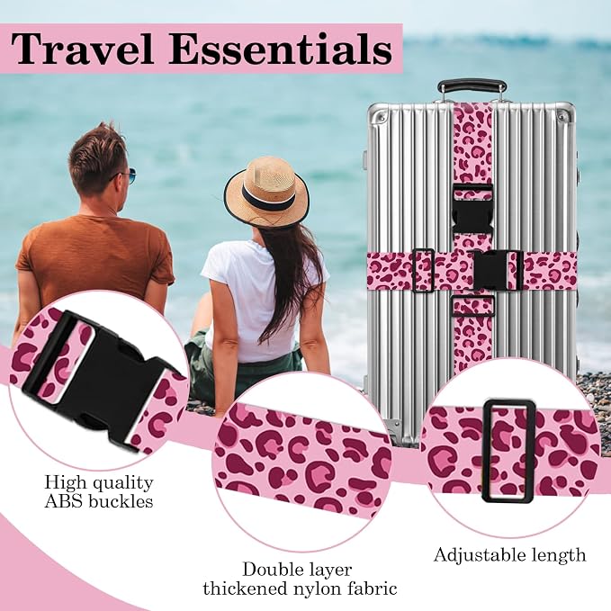 Leopard Luggage Straps for Suitcases TSA Approved, Luggage Identifiers for - Image 4