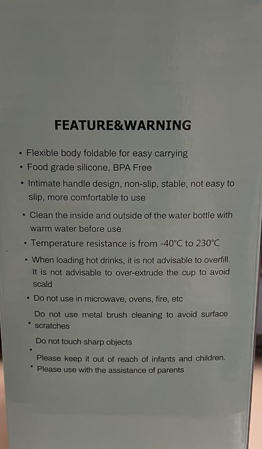 Collapsible Travel Water Bottle18oz, Reuseable Silicone Foldable Water Bottles - Image 2