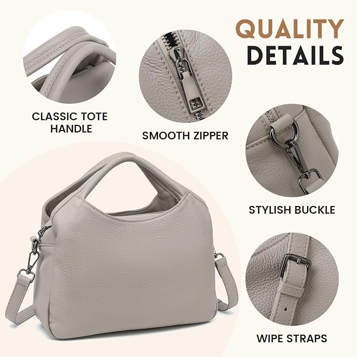 KOGTLA Genuine Leather Purses for Women, Crossbody Shoulder Bags - Image 4