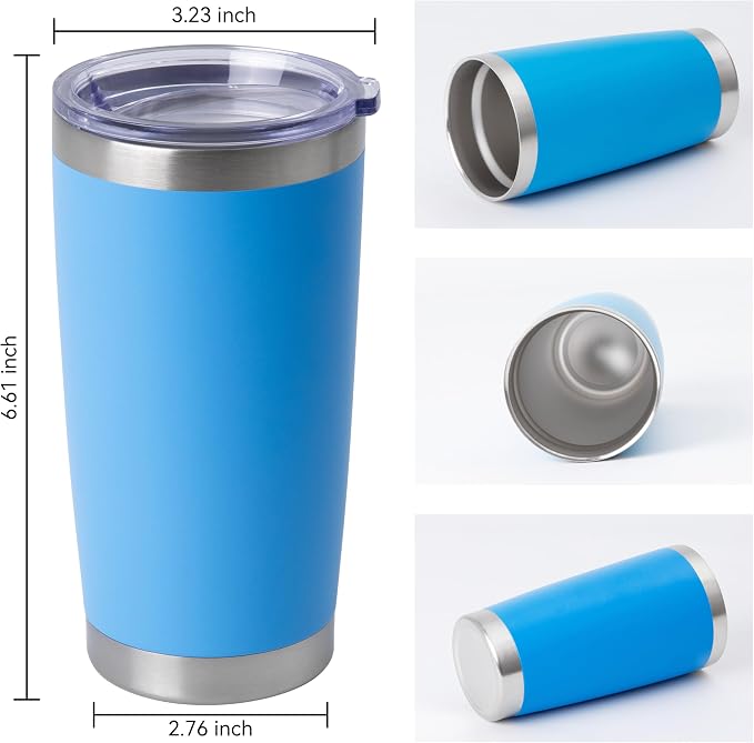 HASLE OUTFITTERS 20oz Stainless Steel Tumblers Bulk, Insulated Travel Cup - Image 2