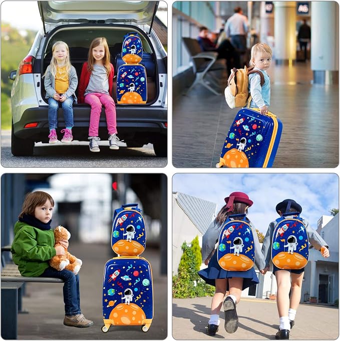 HONEY JOY Kids Luggage, Lightweight Toddler Suitcase, Durable ABS Hardshell - Image 6