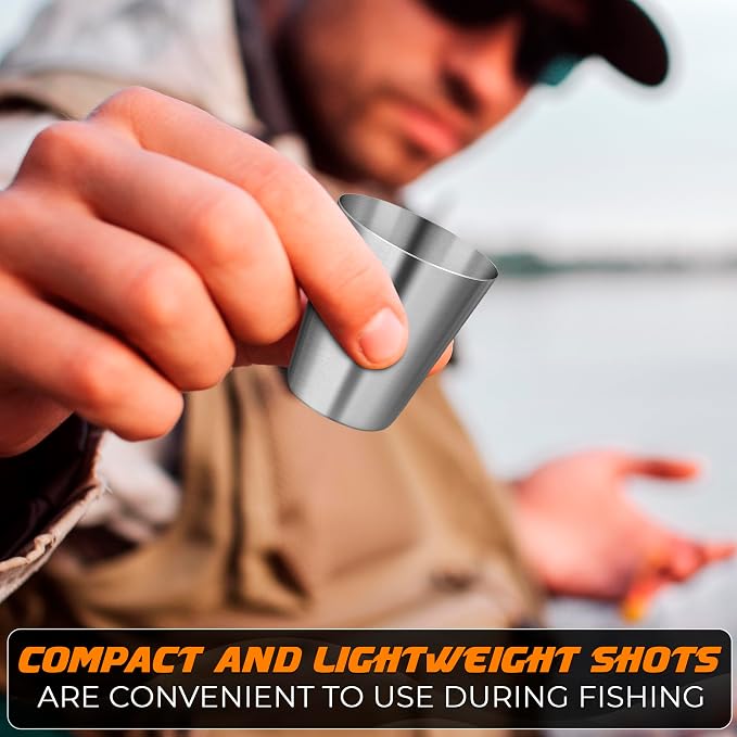 VIKROM 15 Pcs Stainless Steel Shot Glasses - 30ml Tiny Metal Shot Glasses - Image 4
