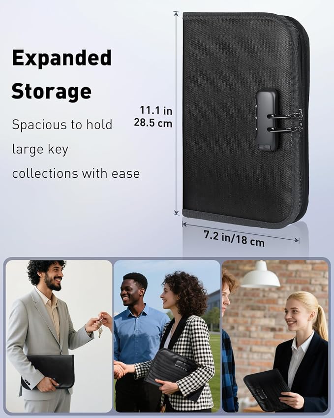 Uniclife Zippered Key Case, Waterproof and Fireproof Key Organizer - Image 2