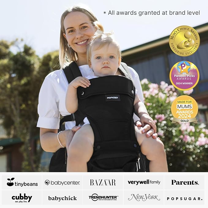 Momcozy Baby Carrier with Hip Seat, 2-in-1 Forward-Facing Carry - Image 5