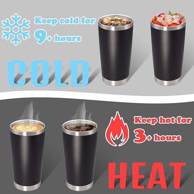 20 oz Tumbler with lid Double Wall Vacuum Insulated Tumblers Stainless Steel - Image 4