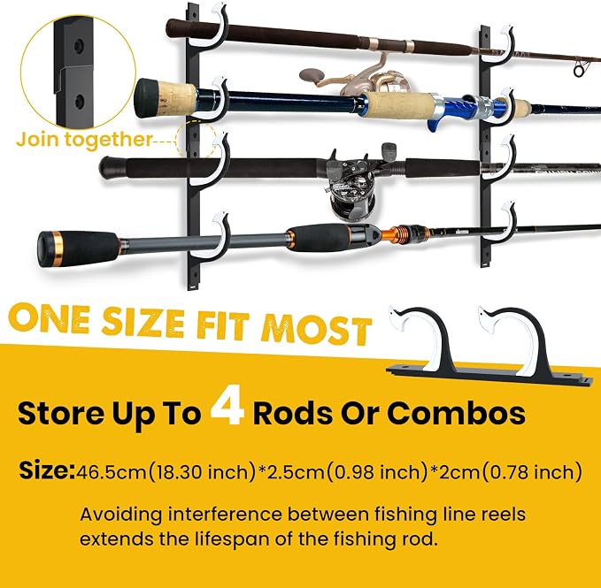 QudraKast Horizontal Fishing Rod Holder - Image 4