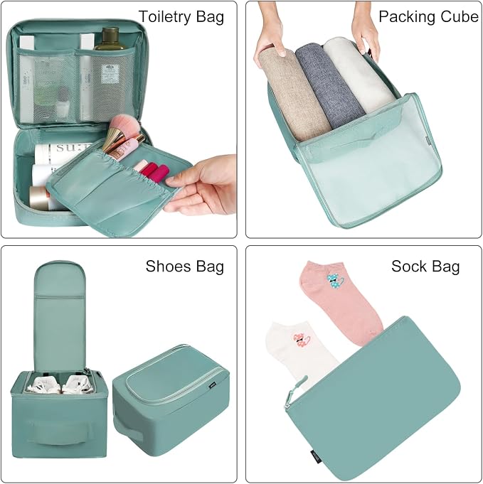 BAGAIL 8 Set Packing Cubes Luggage Packing Organizers - Image 3