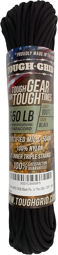 TOUGH-GRID 550 Paracord Rope Nylon Parachute Cord, Made in USA Survival Kit - Image 3