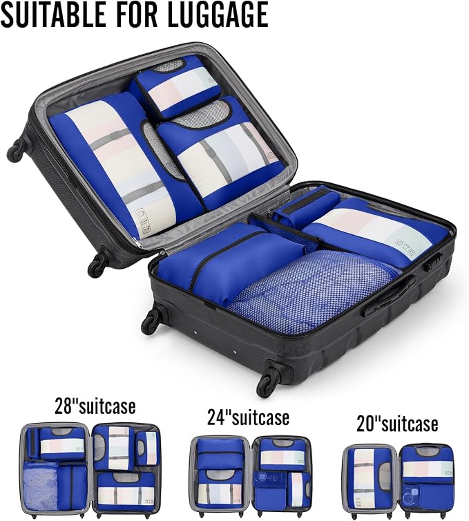 Veken 10 Set Packing Cubes for Travel Essential, Suitcase Organizer Bags in 4 - Image 6