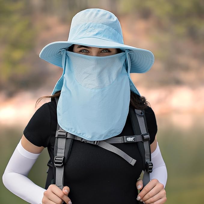 Sun Hats for Men Women Fishing Hat UPF 50+ Breathable Wide Brim Summer UV - Image 2