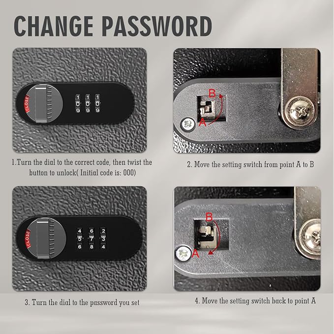 WeHere 48 Key Lock Box with Dual Lock, Combination & Key Unlock, Key Cabinet - Image 7