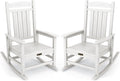 SERWALL Outdoor Rocking Chair Set of 2, HDPE Patio Rocking Chair All-Weather by SERWALL