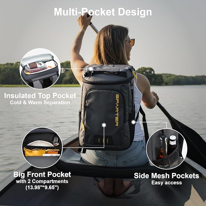 SPARTER Backpack Cooler Insulated Leak Proof 33/49 Cans, 2 Insulated - Image 4