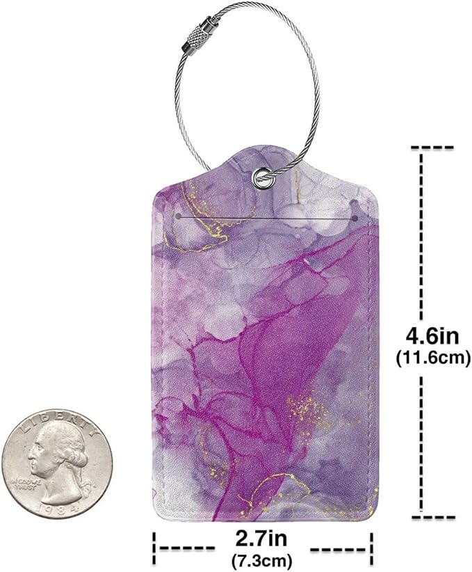 2 Pack Abstract Purple Luggage Tag - Image 5