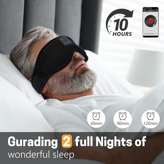 Sleep Mask with Bluetooth Headphones 3D Contour Sleeping Headphones 5.4 - Image 2