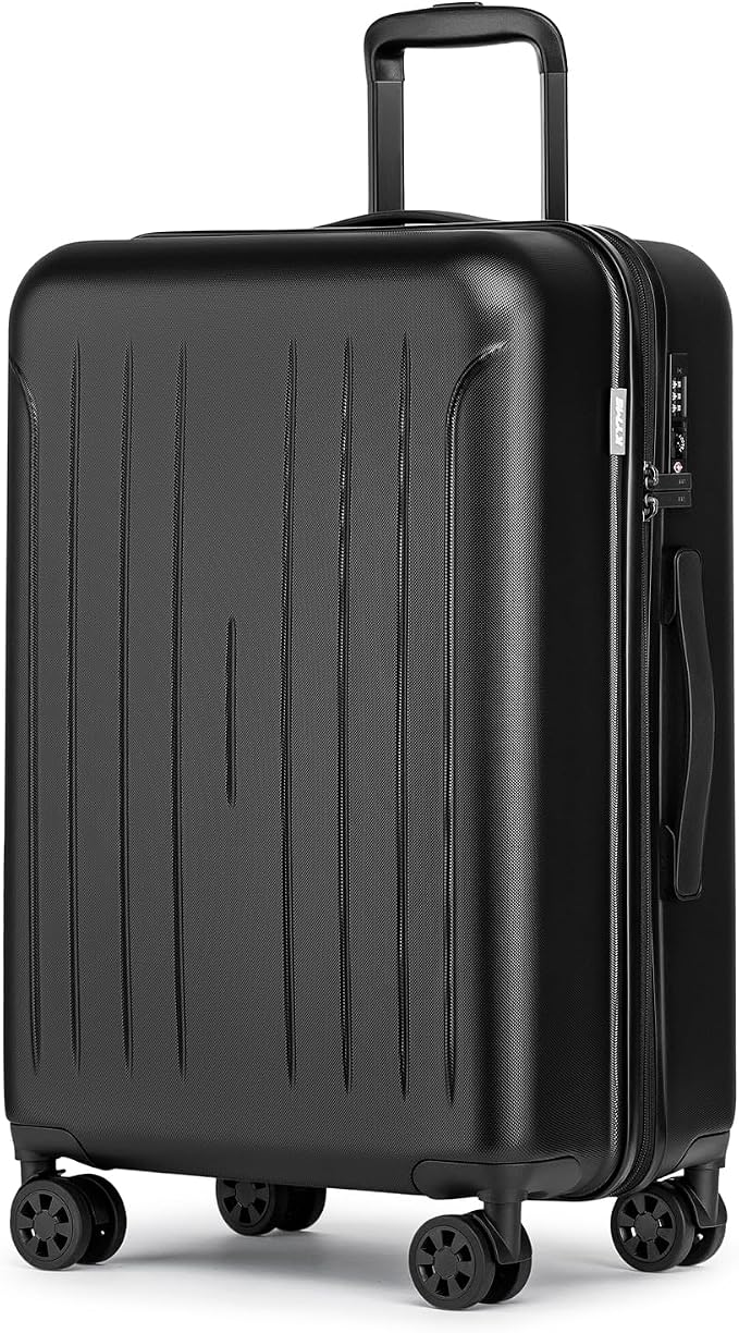 KYME Suitcase Hardshell With Double Spinner Wheels, PC+ABS TSA Lock Travel by KYME
