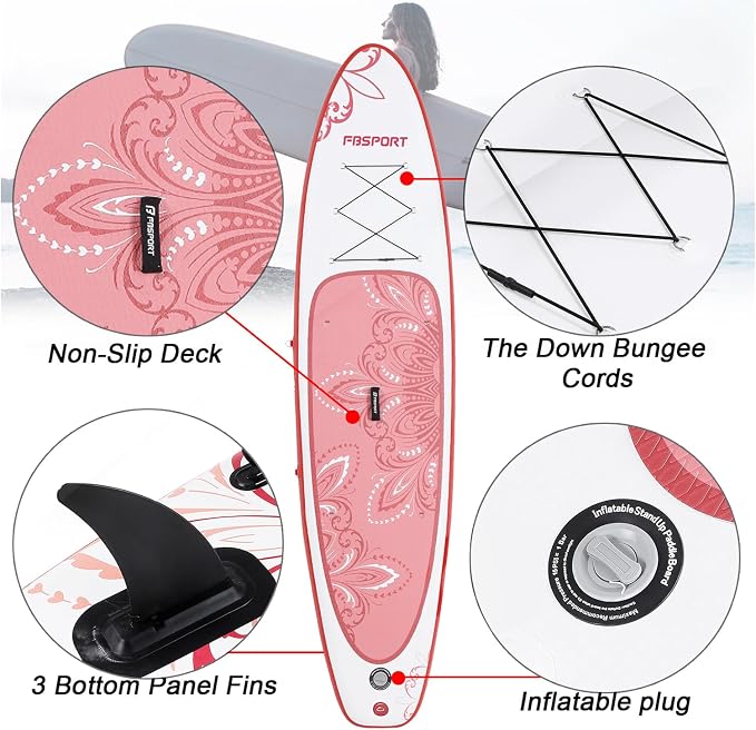 FBSPORT 11' Premium Stand Up Paddle Board, Yoga Board - Image 3