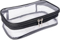 Portable Zippered Transparent Vinyl Travel Cosmetic Bag Clear PVC Makeup Kits by JulaVance