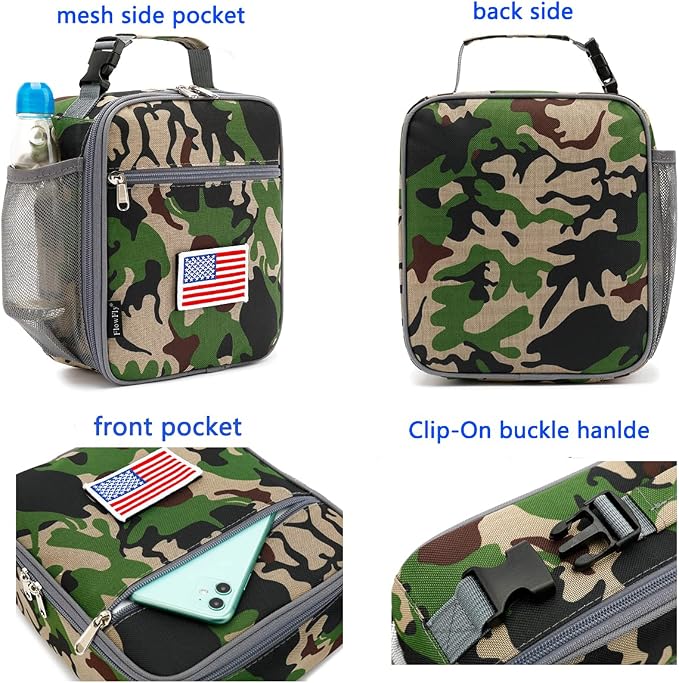FlowFly Kids Lunch box Insulated Soft Bag Mini Cooler Back to School Thermal - Image 5